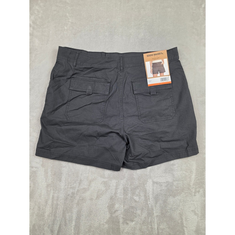 Eddie Bauer Ripstop Shorts Womens 16 Black 5 Inch Inseam Hiking Outdoor 1849046